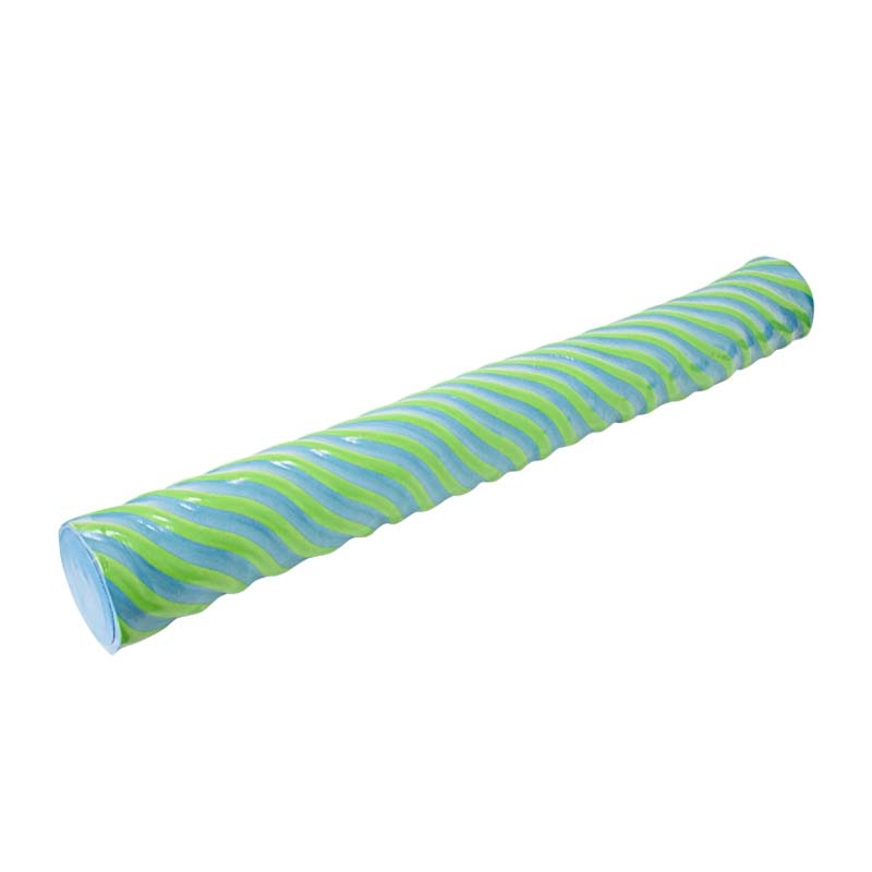 Vinyl-coated NBR pool float with wavy grip and UV resistance, REACH certified Made in Taiwan.