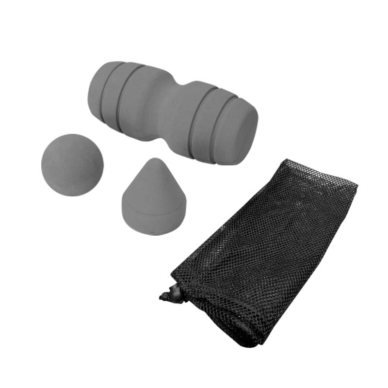 Peanut massage ball set with roller, massage ball, and cone for fascia therapy