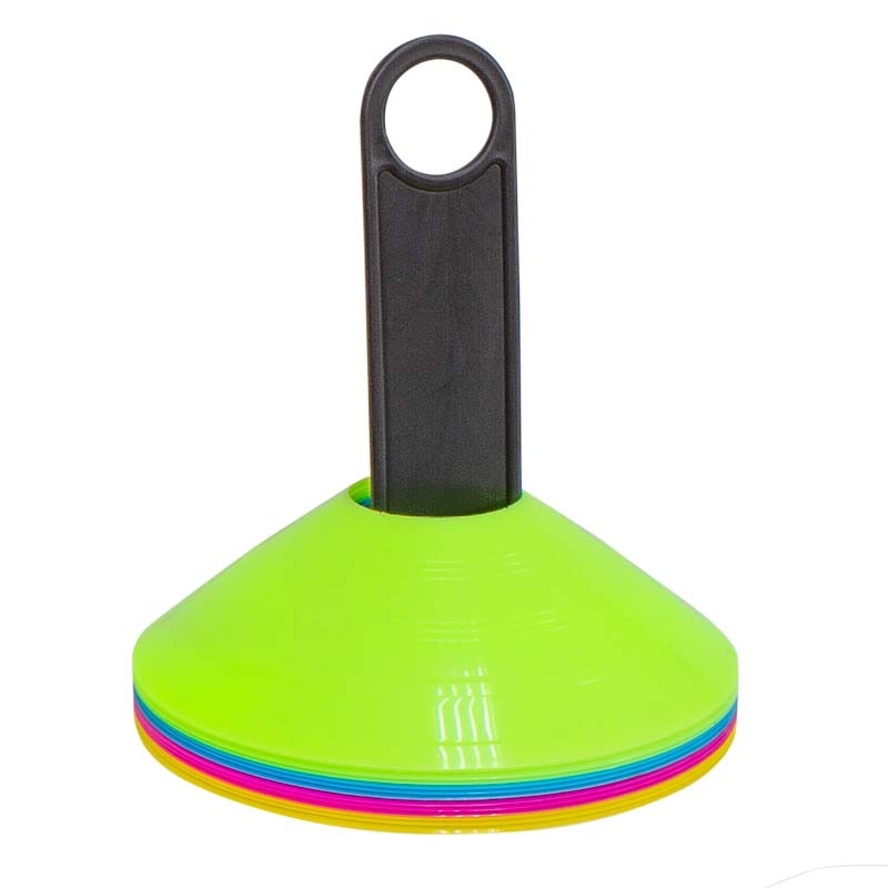 Durable speed training cone set, stackable and portable design