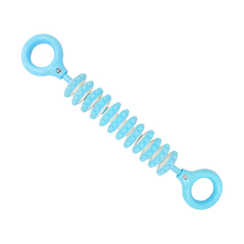 Acupressure massage roller with 12 or 13 rollers, ergonomic design, Taiwan manufacturer OEM customizable