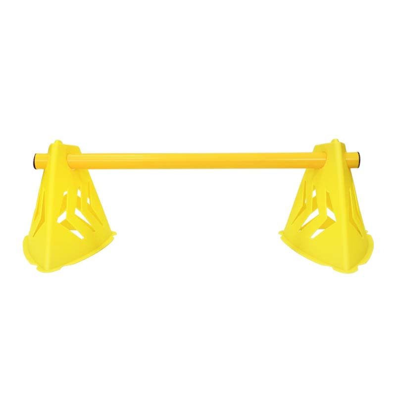 Multi-function cone hurdle set with arrow design, stackable, customizable, OEM/ODM for agility training.