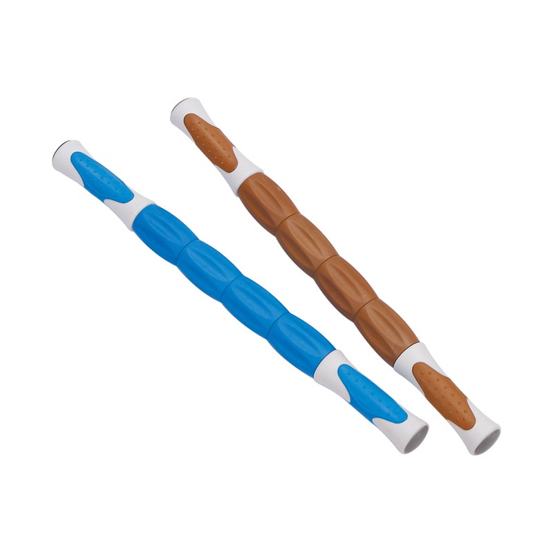 Massage roller stick with 4 ABS rollers for fascia release and deep tissue therapy