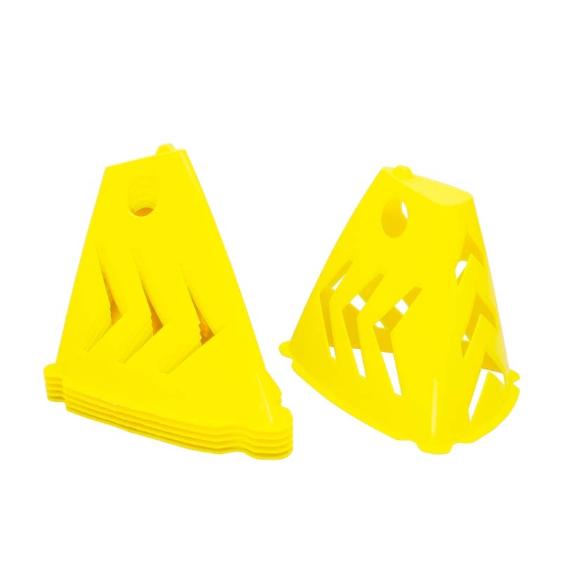 Multi-function cone hurdle set with arrow design, stackable, customizable, OEM/ODM for agility training.