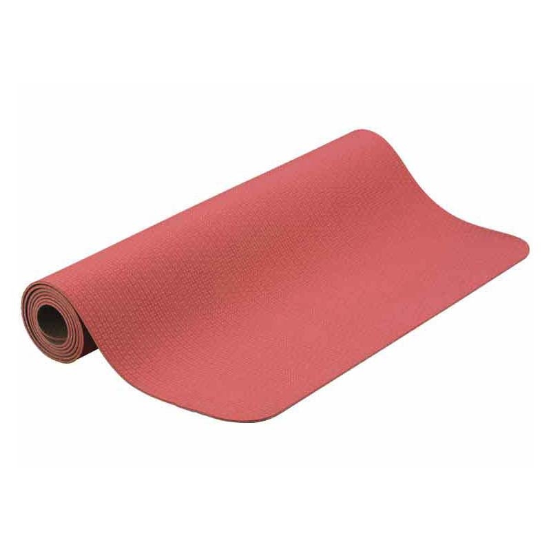 TPE yoga mat features textured surfaces on both sides to enhance grip and prevent slipping, while offering excellent elasticity for comfort and support during practice.