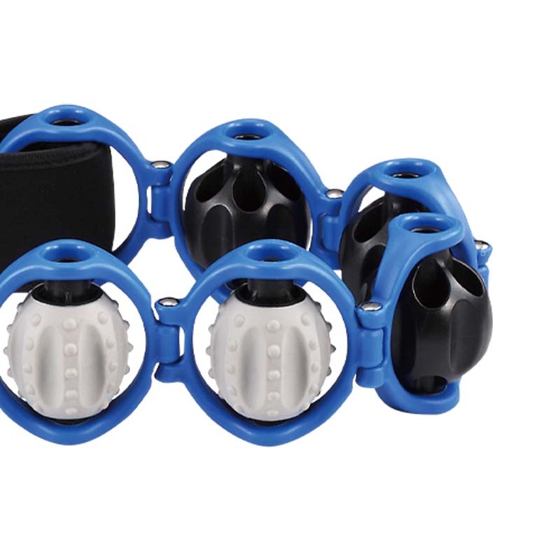 Massage ball strap with ergonomic hoops and customizable textures for recovery