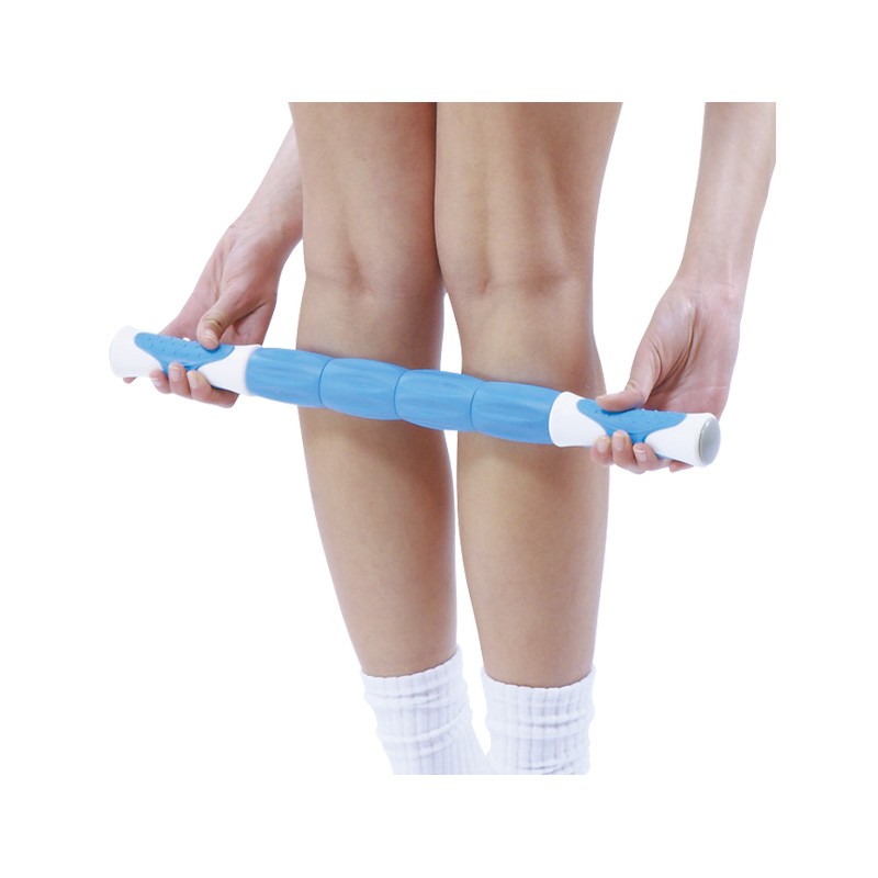 Massage roller stick with 4 ABS rollers for fascia release and deep tissue therapy